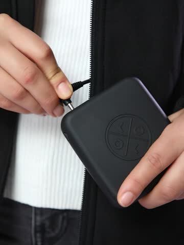 Women's Slim Fit Heated Jacket with Battery Pack and Detachable Hood