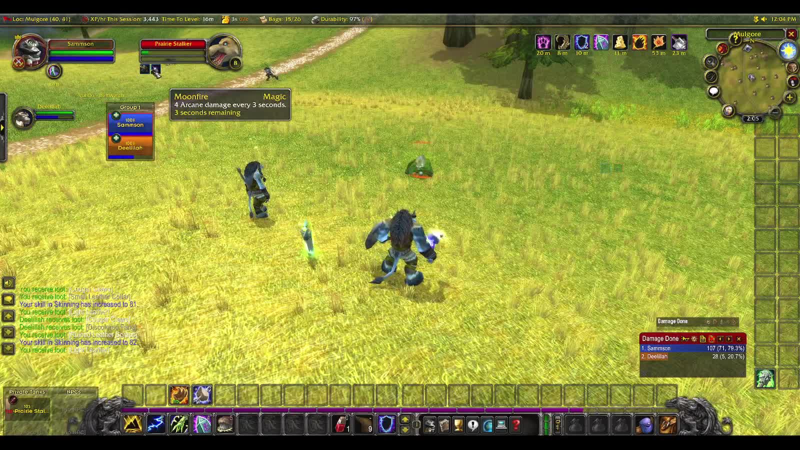 WoW Burning Crusade Shaman and Druid (wife) playing as the Cow people