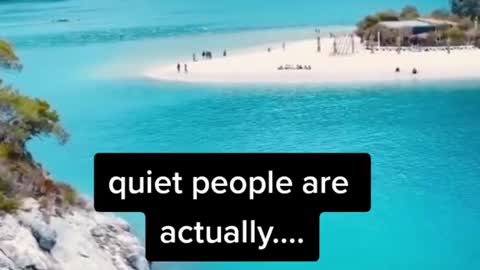 Quiet People are Actually......