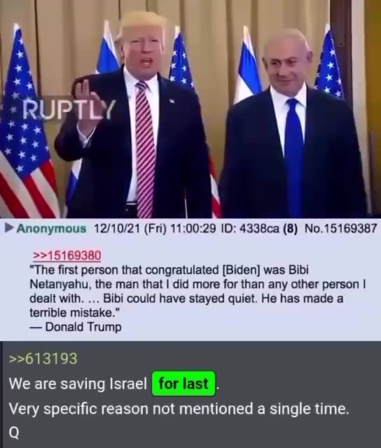 Saving Israel For Last