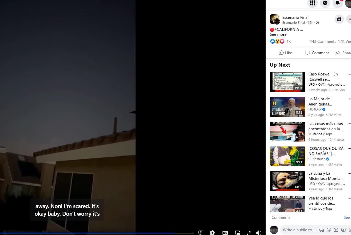 Multitud de objetos no identificados fueron observados en Palmdale, California