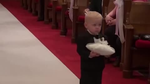 Kids add some comedy to a wedding! funny
