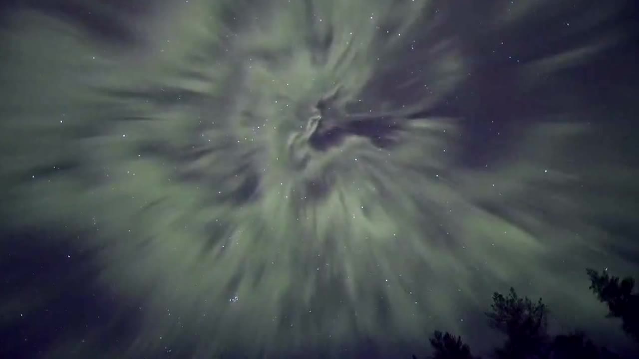 Northern lights sweeps Sweden skies