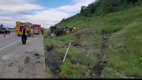 Restriction in place following semi-truck accident on I-99