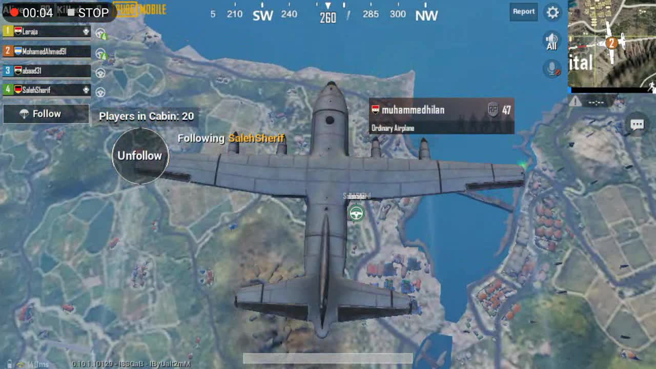 Pubg Mobile Game Squad Jumbing from Plane Classic Match