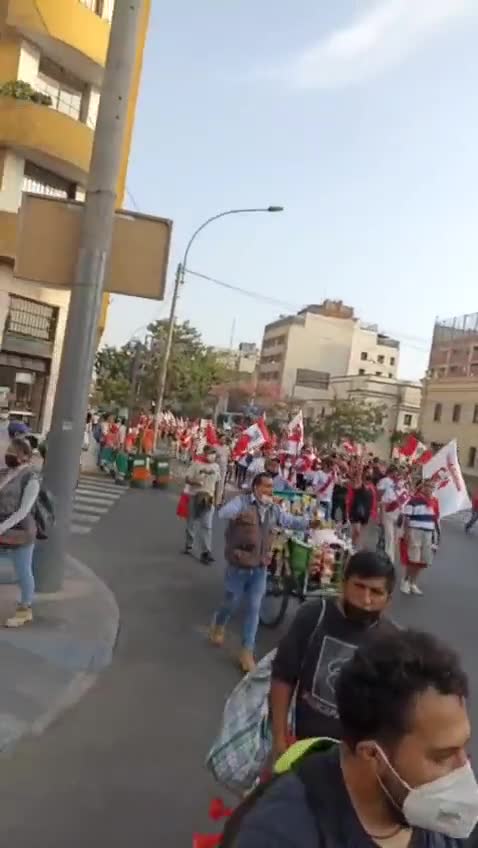 Peru .. demonstration against the government of President Pedro Castillo - April 09, 2022