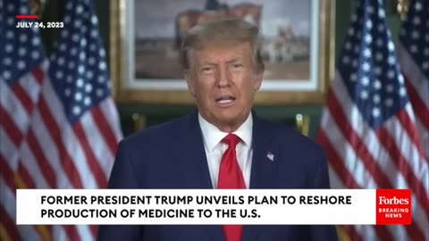 Breaking news Trump unviles plan to Resho midicne production