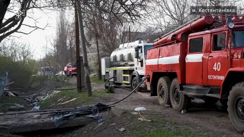 Yesterday, enemy aircraft hit a two-story building in the city of Kostyantynivka