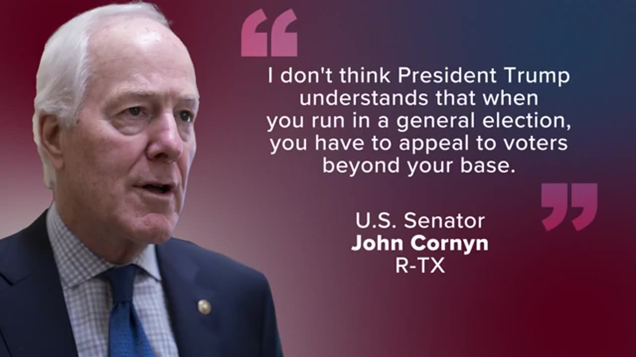 John Cornyn (R-TX): Trump hater potential leadership of Senate