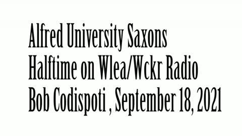 Alfred University Football Halftime, Bob Codispoti Interview, September. 18, 2021