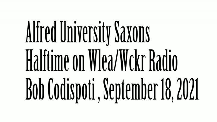 Alfred University Football Halftime, Bob Codispoti Interview, September. 18, 2021