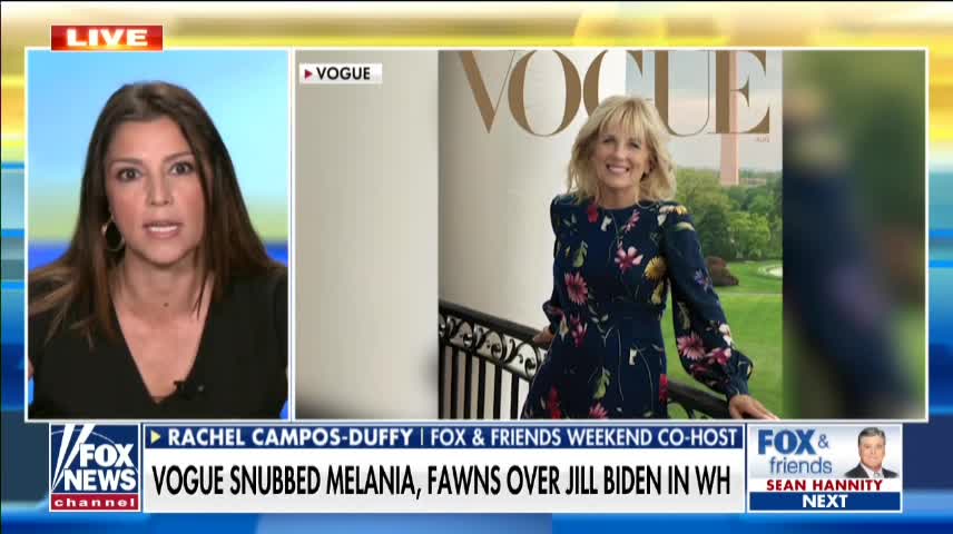 Vogue magazine's flora and fawna over Jill Biden.