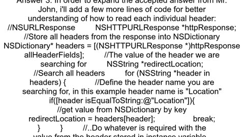 Reading data from response header of NSURLConnection