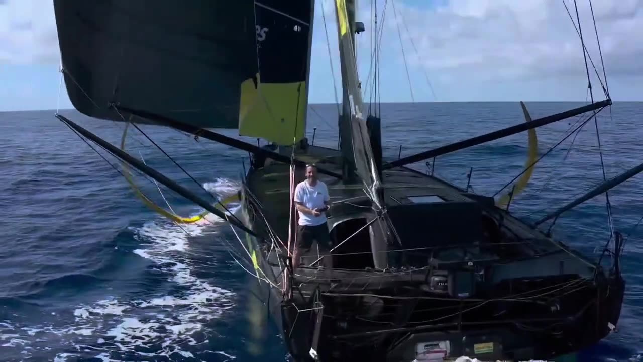 NEWSFLASH. Louis Burton Reports Major Damage to His IMOCA, BureauVallee. He is 32nd and continuing