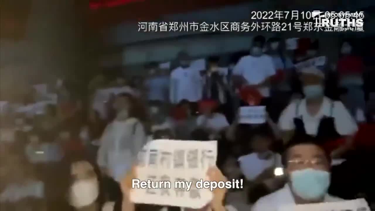 Chinese Citizens Protest After The Government Froze Their Bank Accounts