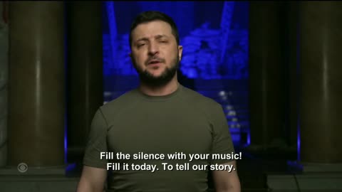 Zelenski en los Grammy: "No hay nada más opuesto a la guerra que la música"