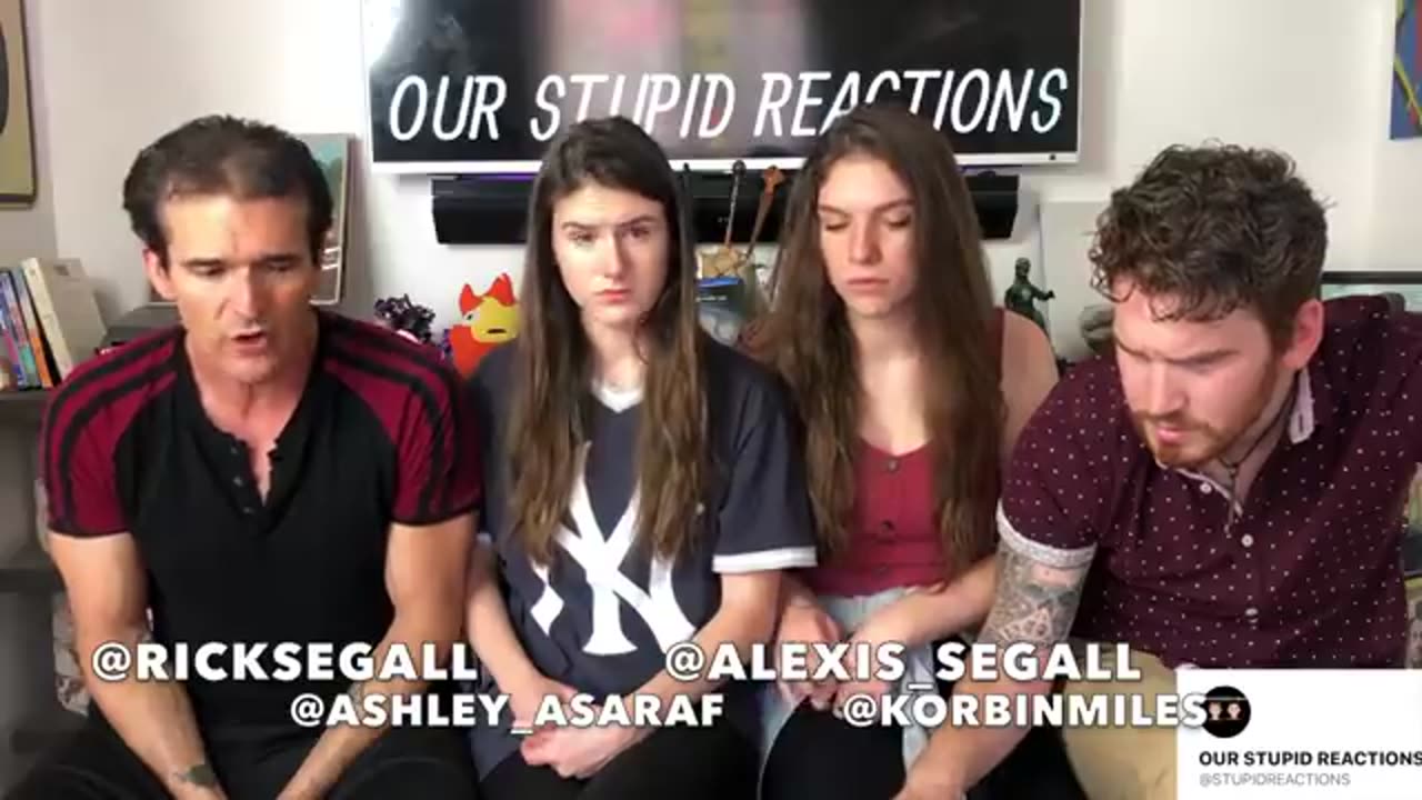 Reaction video by Americans family