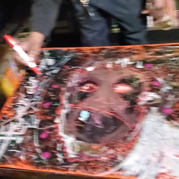 Detroit Art Work Acrylic Table Top Painting