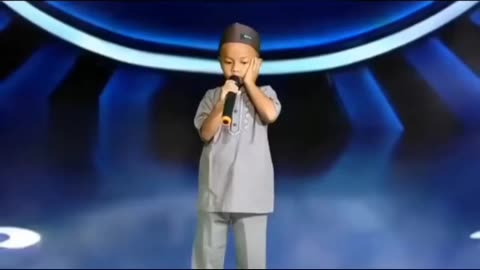 Small Muslim baby reciting beautiful Azan in India stage show heart touching