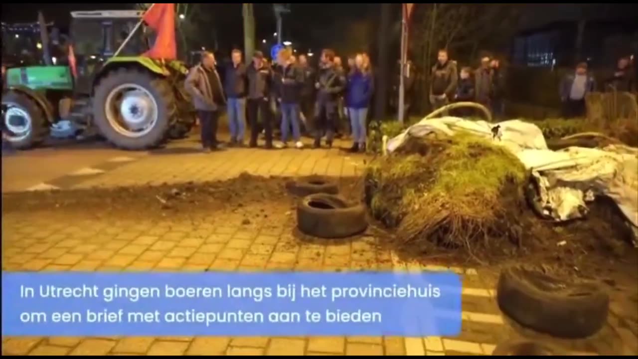 Farmers protesting in the Netherlands