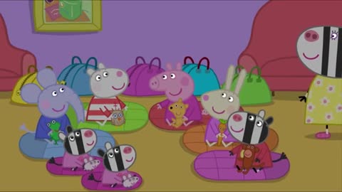 🎺Siren head ruined the sleepover of peppa pig and her friends😨