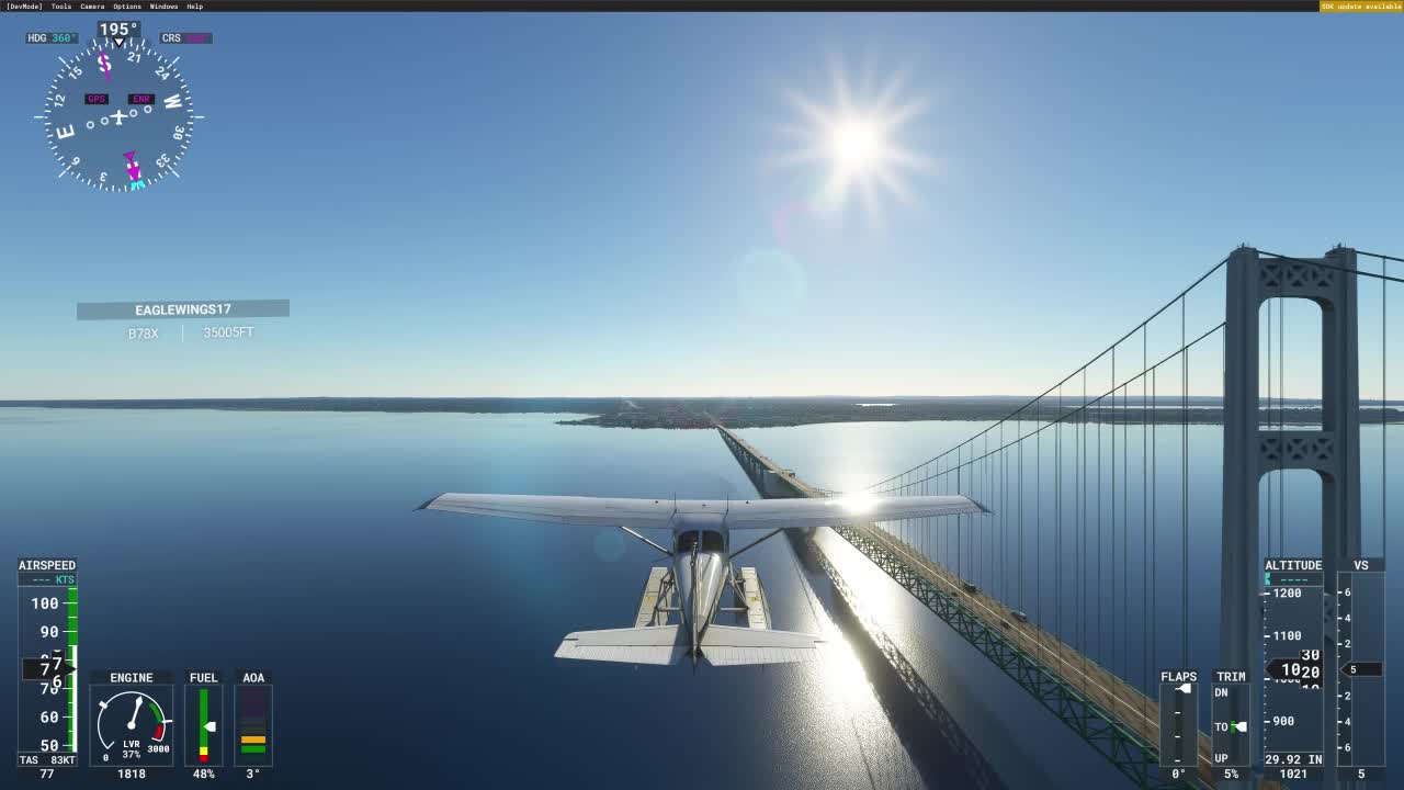 Mackinaw Bridge - Cessna 172 on Floats (Part 4)