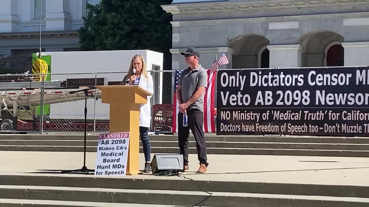 Sarah Frost, PA-C. Spoke at The fos rally in sacramento.