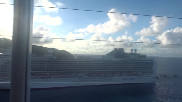 Two P&O ships in Sint Maarten from the Norwegian Bliss Cruise Ship