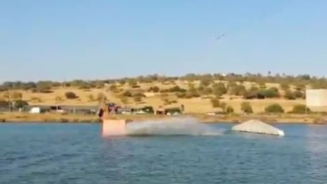 Collab copyright protection - teen faceplants during wakeboarding