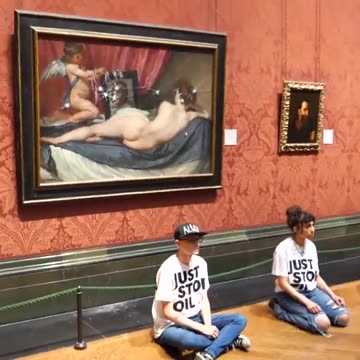 BREAKING: Climate Change lunatics took hammers and attacked a ($90M) painting