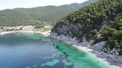 beautiful island aerial view