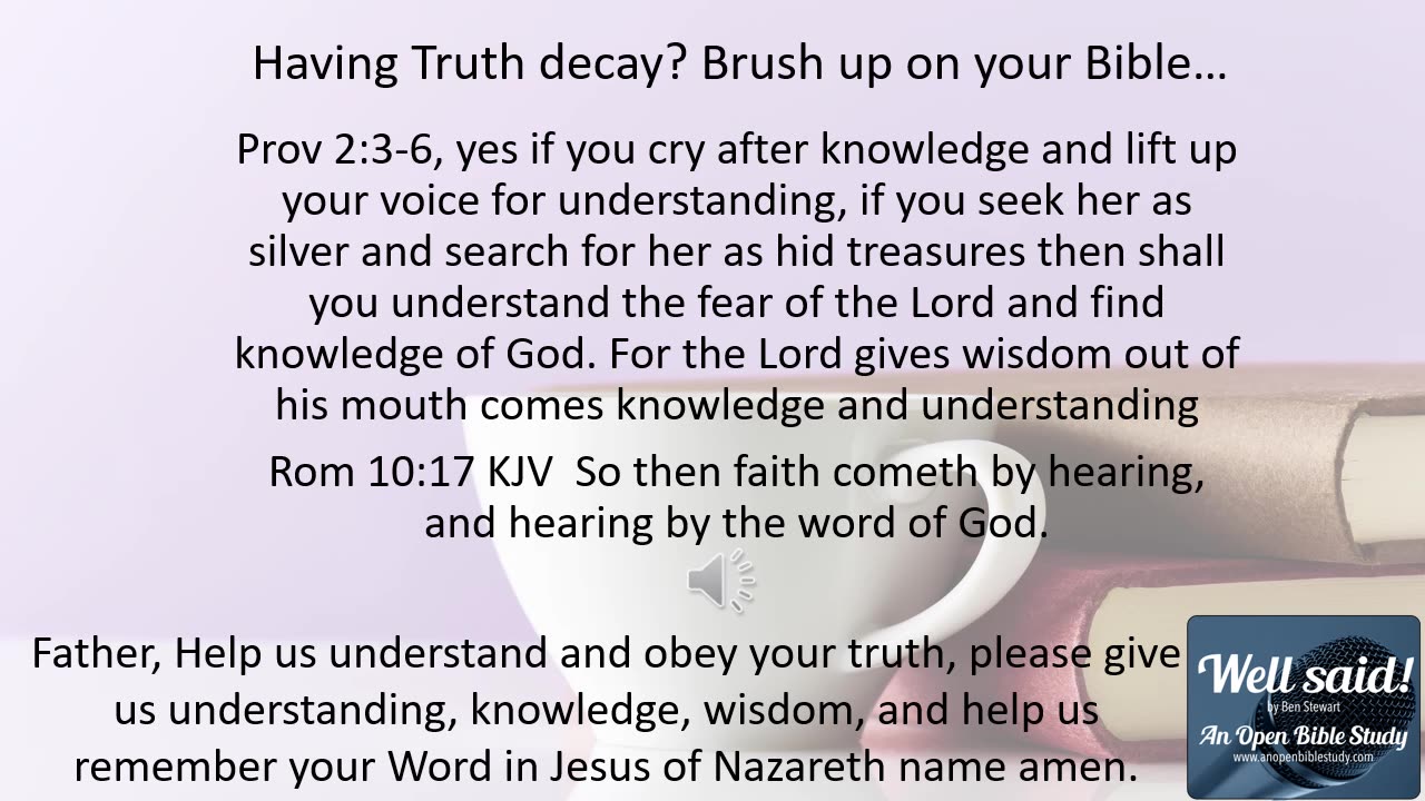 Having truth decay...brush up on your Bible...