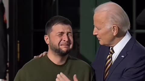 Zelenskyy and Biden cry