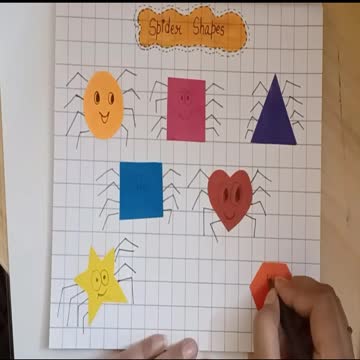 Kindergarten Spiders Activity | Spider Preschool Activity | Spider Shapes | Shape Activity For Kids
