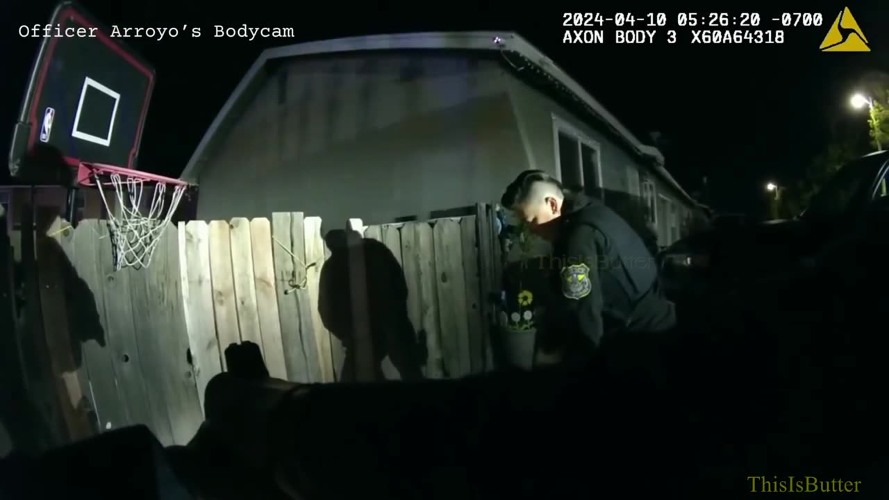 Police bodycam video of Turlock officer shooting a suspect holding a black piece of plastic