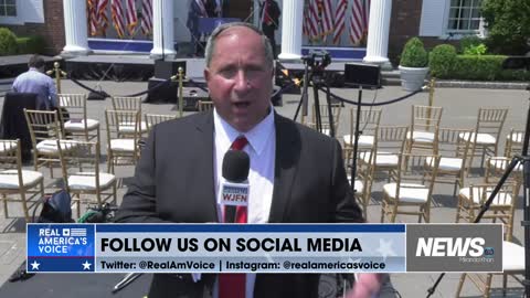 John Fredericks live on the scene of Trump announcement in Bedminster, NJ