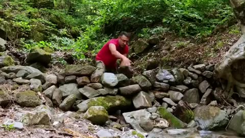 made a pool at my Bushcraft campsite.