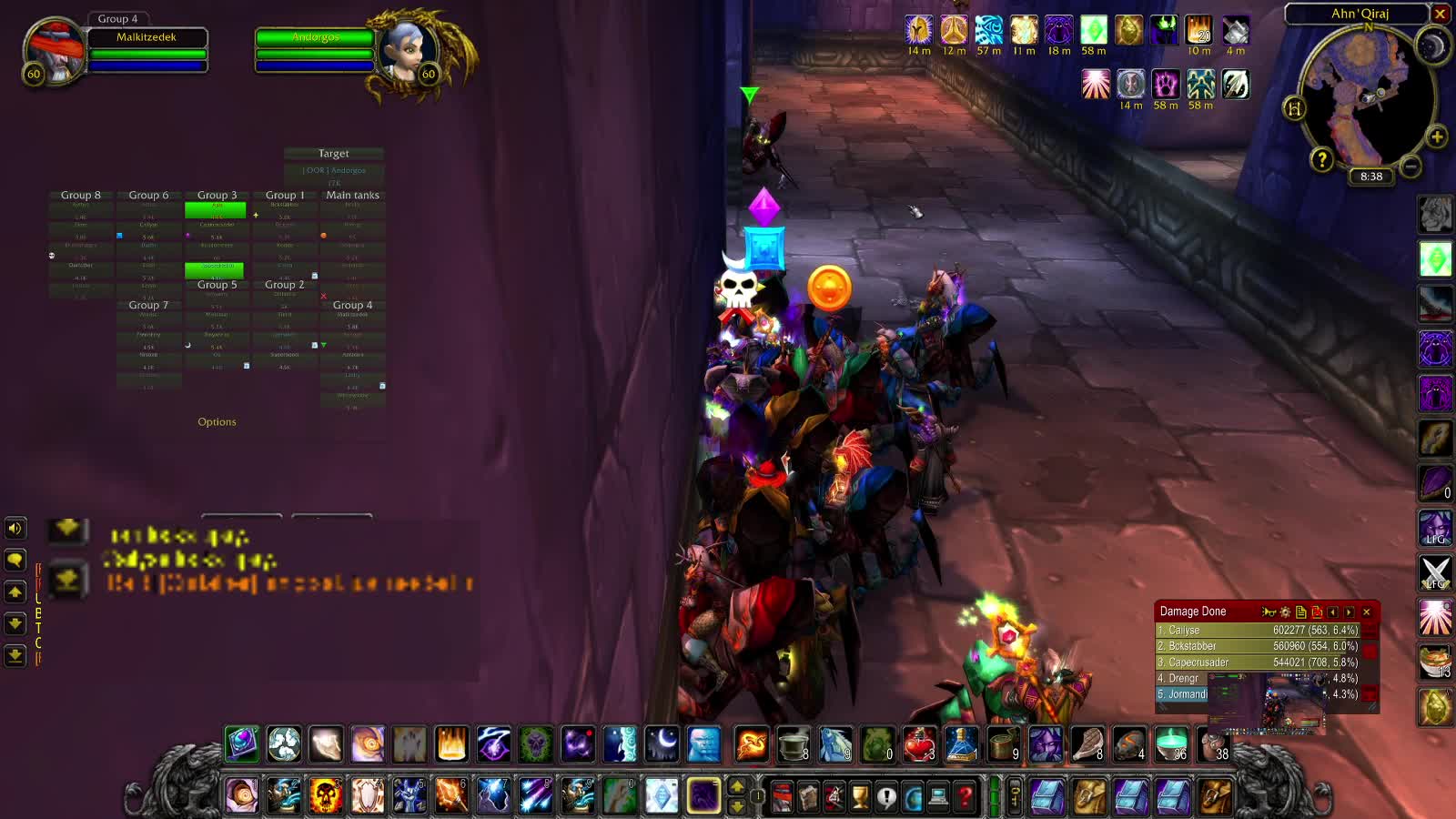 World of Warcraft Classic Shadow Battling C Thun from the floor