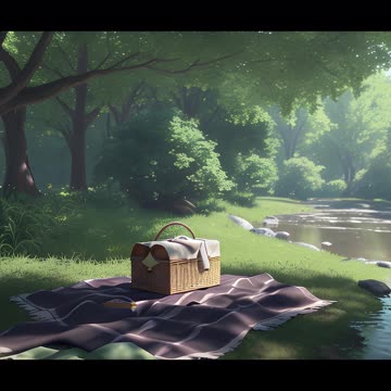 RELAX - Summertime Picnic by a Brook trailer #meditation #nature #stream #shorts #youtubeshorts