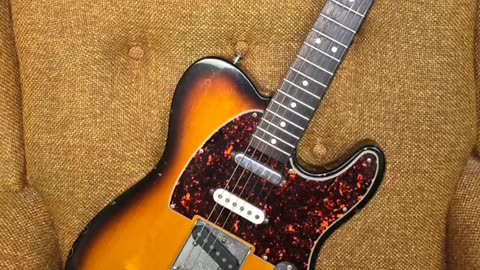 Trent Page's sunburst telecaster guitar.