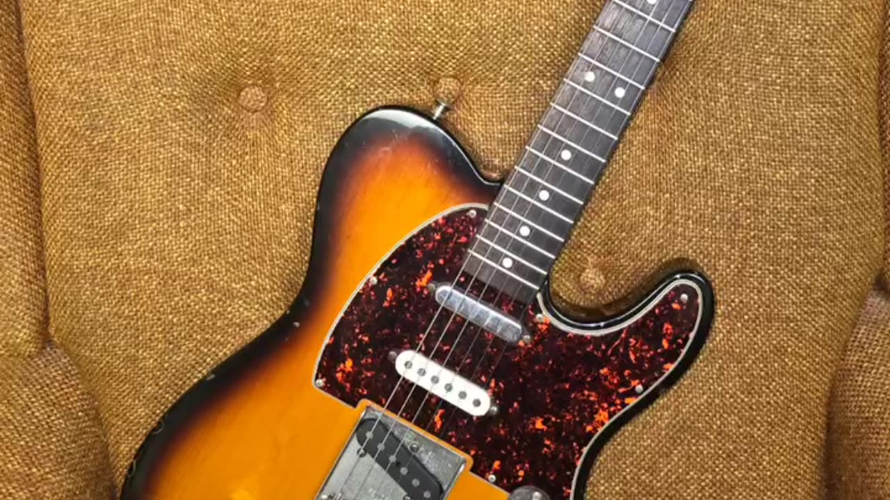 Trent Page's sunburst telecaster guitar.