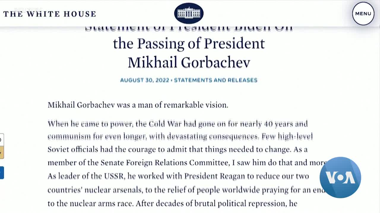 Global Tributes Pour in Following Death of Former Soviet President Mikhail Gorbachev