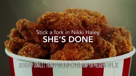 stick a fork in nikki haley trump campaign ad