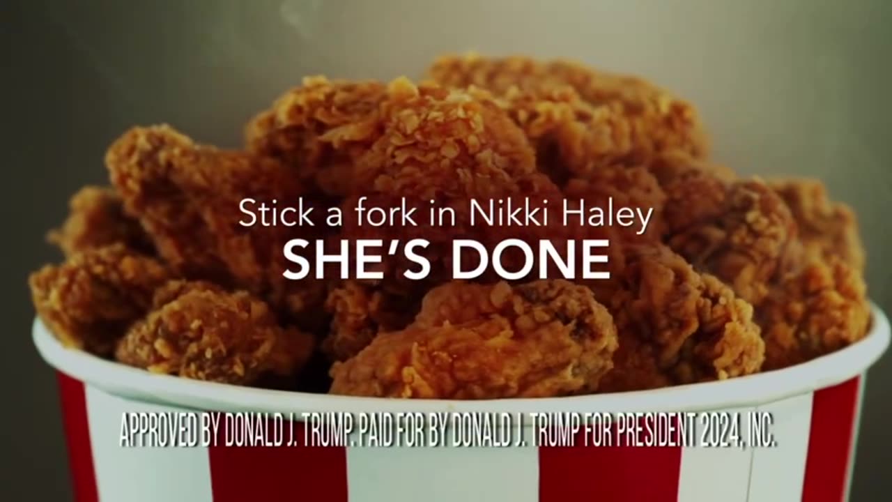 stick a fork in nikki haley trump campaign ad