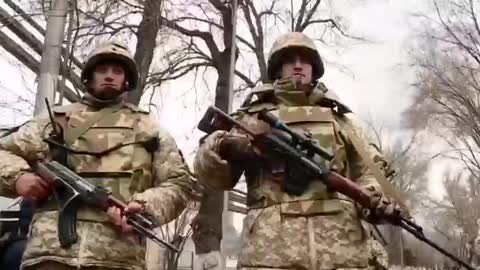 Russian Federation CSTO peacekeepers in Alma-Ata.