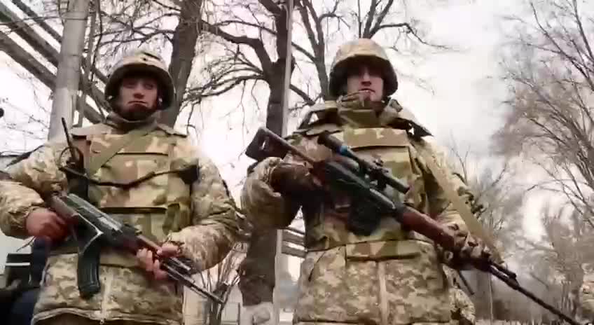 Russian Federation CSTO peacekeepers in Alma-Ata.