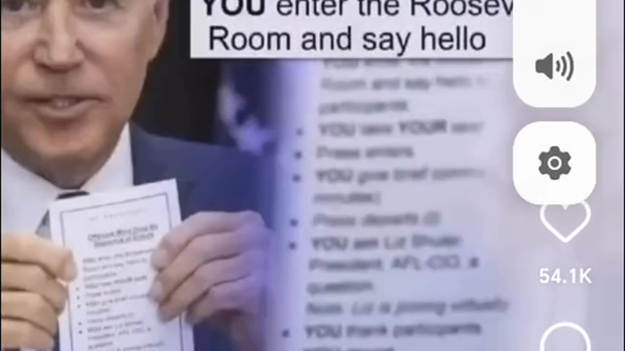 A VIDEO SHOWING BIDEN HOLDING A CARD WITH NOTES GIVING DETAILED INSTRUCTIONS HAS RESURFACED