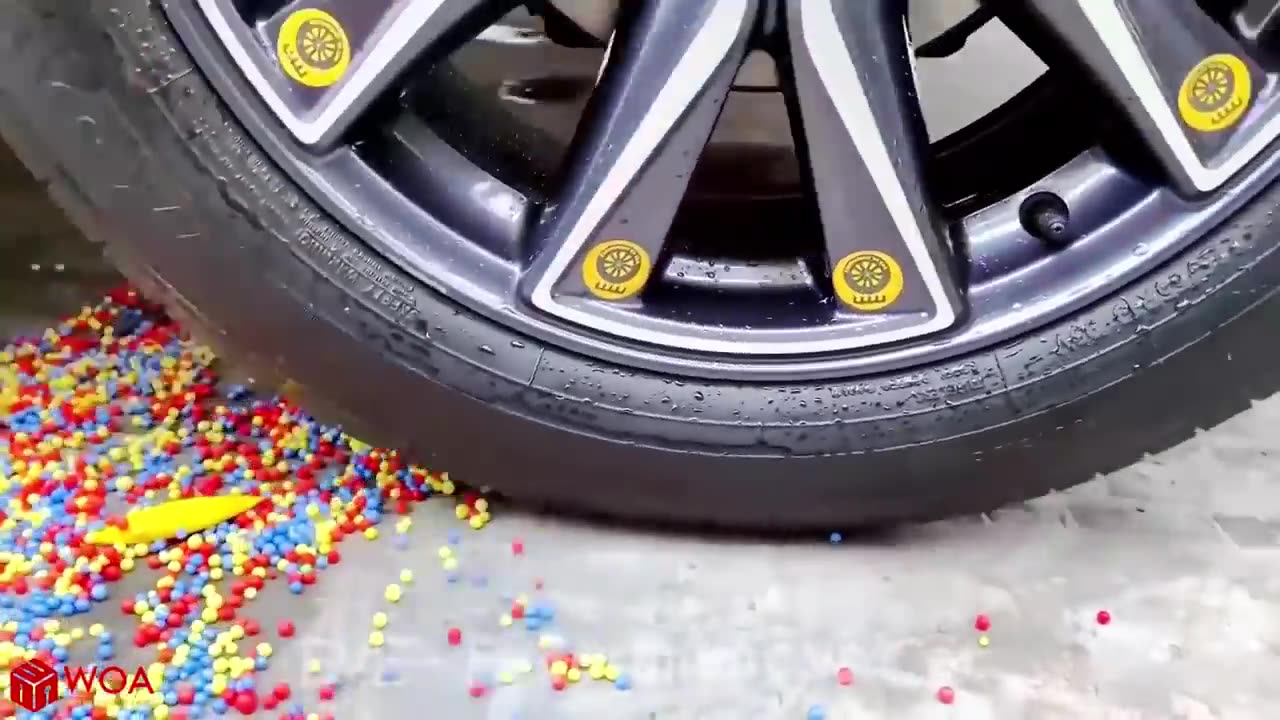Crushing Crunchy Soft Things by Car Experiment Car vs Nails Coca Cola Woa Doodles Funny Videos