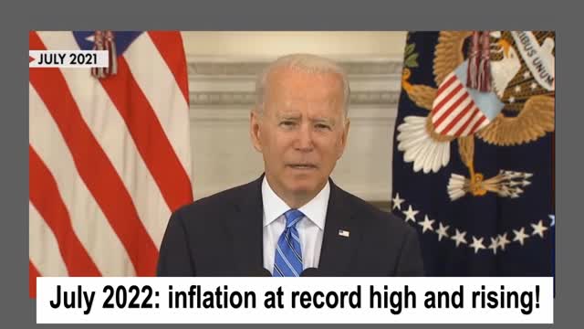 Joe Biden on inflation - July 2021 vs July 2022 reality