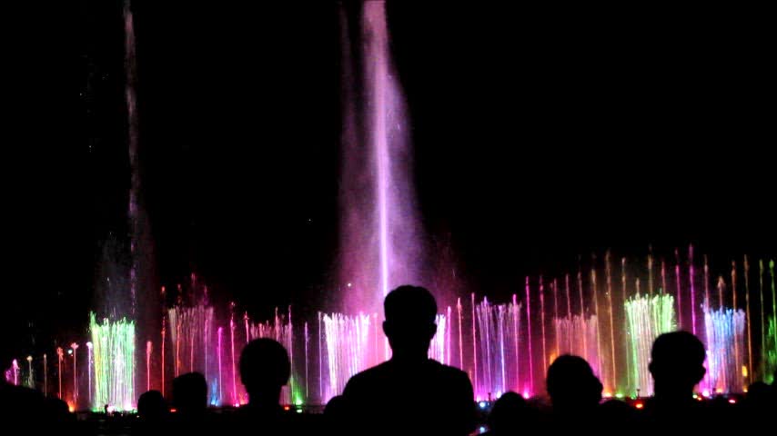 Amazing laser, water show